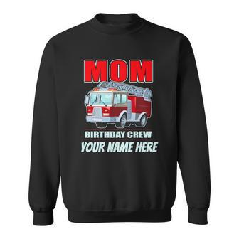 Personalized Custom Name Cute Funny Mom Birthday Crew Firetruck Graphic Design Printed Casual Daily Basic Sweatshirt - Thegiftio UK