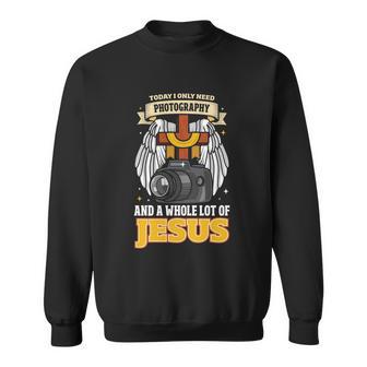 Photography Camera Photographer Cameraman Jesus Christian Meaningful Gift Sweatshirt - Monsterry DE