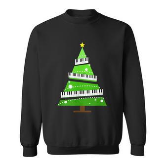 Piano Teacher Design Christmas Tree Graphic Design Printed Casual Daily Basic Sweatshirt - Thegiftio UK
