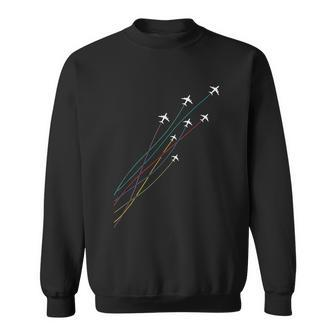 Pilot Commercial Passenger Airplanes Aeroplanes Airline Sweatshirt - Monsterry