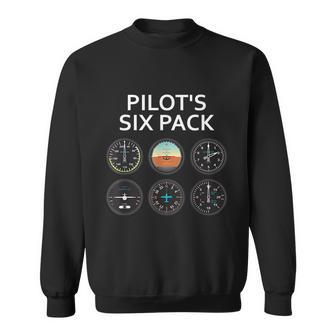 Pilots Six Pack Funny Aviation Sweatshirt - Monsterry