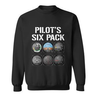 Pilots Six Pack Gift Funny Pilot Aviation Flying Gift Sweatshirt - Monsterry AU