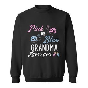 Pink Or Blue Grandma Loves You Ladybug Gender Reveal Party Gift Sweatshirt - Monsterry CA