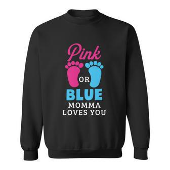 Pink Or Blue Pa Loves You Gender Reveal Meaningful Gift Sweatshirt - Monsterry