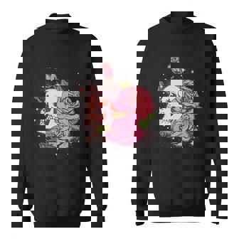 Pink Roses Skull Tattoo Sweatshirt - Thegiftio