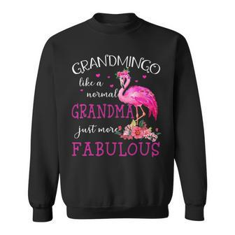 Pinks Grandmamingo Like A Normal Grandma Flamingo Funny Gran Sweatshirt - Thegiftio UK