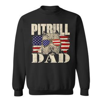 Pitbull Dad - Dog Lover Pibble Pittie Pit Bull Terrier Men Women Sweatshirt Graphic Print Unisex - Thegiftio UK