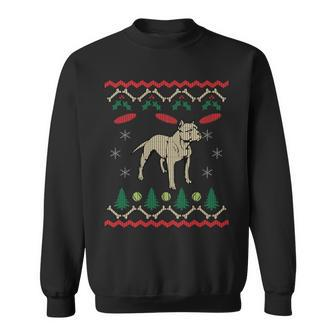 Pitbull Ugly Christmas Sweater Graphic Design Printed Casual Daily Basic Sweatshirt - Thegiftio UK