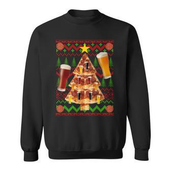 Pizza And Beer Ugly Christmas Sweater Sweatshirt - Monsterry