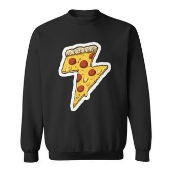 Pizza Lightning Bolt Men Women Sweatshirt Graphic Print Unisex - Thegiftio UK