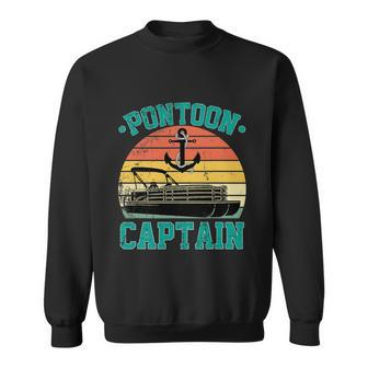 Pontoon Captain Funny Boaters Or Boat Driving Lovers Gift Graphic Design Printed Casual Daily Basic Sweatshirt - Thegiftio UK