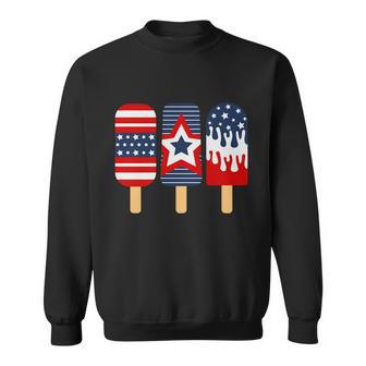 Popsicle Red White Blue American Graphic Plus Size Shirt For Men Women Family Sweatshirt - Monsterry