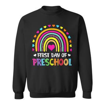 Preschool Back To School Happy First Day Of Preschool Sweatshirt - Thegiftio UK