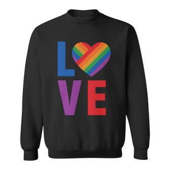 Pride Love Heart Lgbtq Pride Month Lbgt Sweatshirt - Monsterry UK