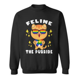 Pride Month Feline The Purride Lgbt Gay Sweatshirt - Monsterry CA