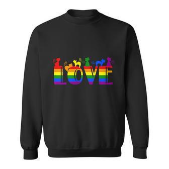 Pride Month Love Lgbt Pride Cats Rainbow Sweatshirt - Monsterry UK