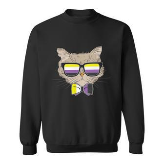 Pride Month Nonbinary Gay Pride Cat Lgbt Sweatshirt - Monsterry UK