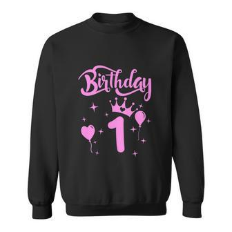 Princess Birthday Girl 1 Year Old Themed Princess Birthday Sweatshirt - Thegiftio UK