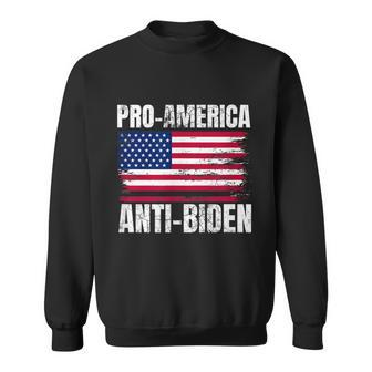 Pro America Anti Joe Biden Usa Flag Political Patriot Sweatshirt - Monsterry