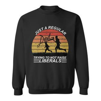 Pro Republican Just A Regular Dad Trying Not To Raise Liberals Tshirt Sweatshirt - Monsterry DE