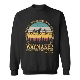 Promise Keeper Waymaker Isaiah Forest Mountains Sweatshirt - Monsterry CA