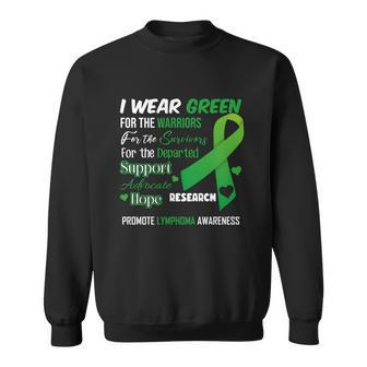 Promote Lymphoma Awareness Wear Green Tshirt Sweatshirt - Monsterry UK