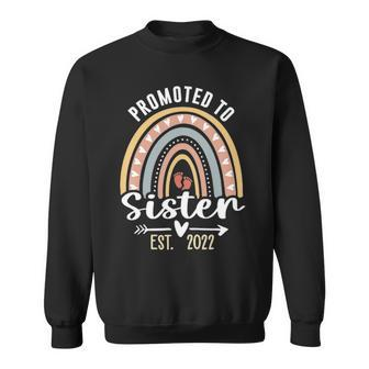 Promoted To Sister 2022 Pregnancy Announcement New Sister Sweatshirt - Thegiftio UK
