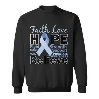 Prostate Cancer Awareness Faith Hope Sweatshirt - Monsterry AU