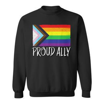 Proud Ally Pride Month Lgbtq Black Pride Flag Funny Men Women Sweatshirt Graphic Print Unisex - Thegiftio UK