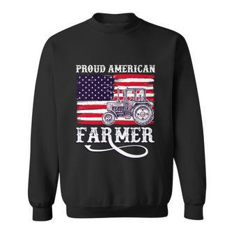 Proud American Farme Gift Farmer With Usa Flag Gift Sweatshirt