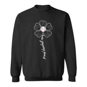 Proud Baseball Mom Flower Tshirt Sweatshirt - Monsterry UK