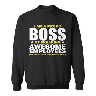 Proud Boss Of Freaking Awesome Employees Tshirt Sweatshirt - Monsterry CA