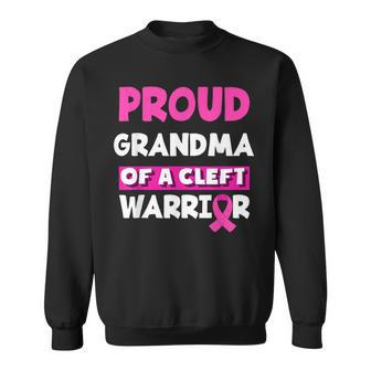 Proud Grandma Of A Cleft Warrior Cleft Lip & Palate Sweatshirt - Thegiftio UK