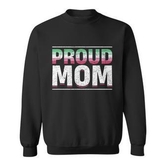 Proud Mom Abrosexual Flag Lgbtq Queer Mothers Day Abrosexual Funny Gift Sweatshirt - Monsterry