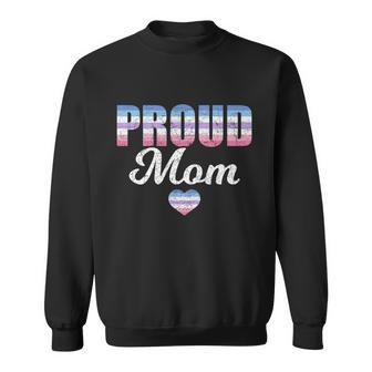 Proud Mom Bi Gender Flag Heart Mothers Day Lgbt Bigender Gift Sweatshirt - Monsterry AU