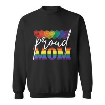 Proud Mom Mothers Day Gift Lgbtq Rainbow Flag Gay Pride Lgbt Gift V2 Sweatshirt - Monsterry DE