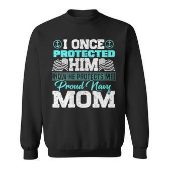 Proud Navy Mom V3 Sweatshirt - Monsterry AU