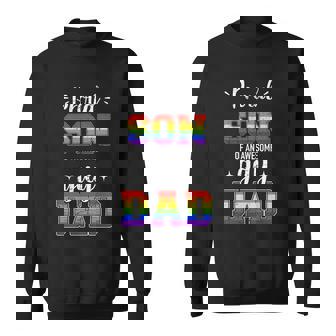 Proud Son Of Awesome Gay Dad Rainbow Pride Month Family Great Gift Sweatshirt - Thegiftio