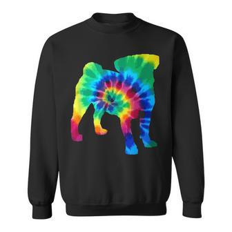 Pug Tie Dye Vintage Hippie Sweatshirt - Thegiftio UK