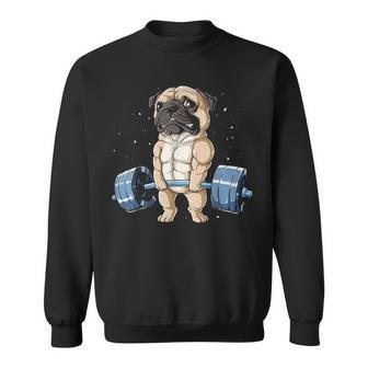 Pug Weight Lifting Sweatshirt