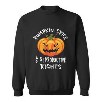 Pumpkin Spice And Reproductive Rights Fall Feminist Choice Gift V11 Sweatshirt - Monsterry