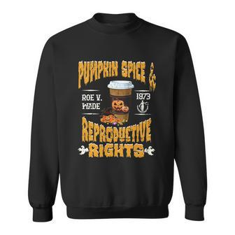 Pumpkin Spice And Reproductive Rights Fall Feminist Choice Gift V5 Sweatshirt - Monsterry DE