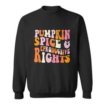Pumpkin Spice And Reproductive Rights Funny Halloween Graphic Design Printed Casual Daily Basic Sweatshirt - Thegiftio UK