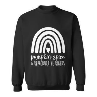 Pumpkin Spice And Reproductive Rights Rainbow Halloween Gift Sweatshirt - Monsterry UK