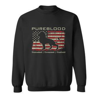 Pureblood Movement Pureblood Medical Freedom Lion Usa Flag Tshirt V2 Sweatshirt - Monsterry