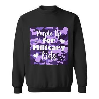 Purple Up For Military Kids Awareness Sweatshirt - Monsterry CA
