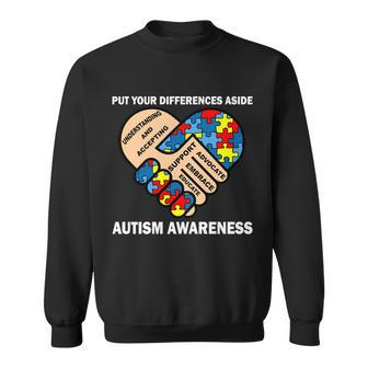 Put Your Differences Aside Autism Awareness Sweatshirt - Monsterry AU