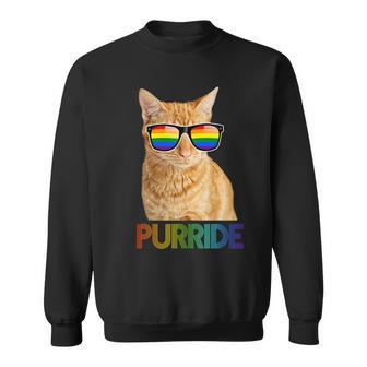 Puuride Gay Pride Lgbt Cat Sweatshirt - Monsterry