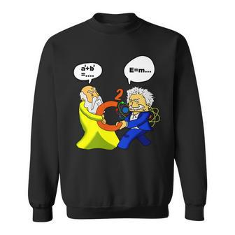 Pythagoras Vs Einstein Funny Math Science Tshirt Sweatshirt - Monsterry