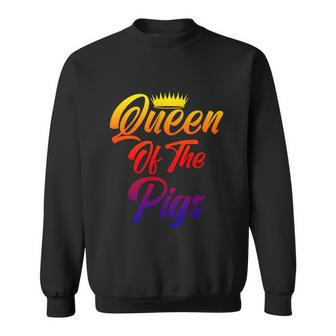 Queen Of The Pigs Pig Owner Pig Farmer Pig Mom Cool Gift Graphic Design Printed Casual Daily Basic Sweatshirt - Thegiftio UK